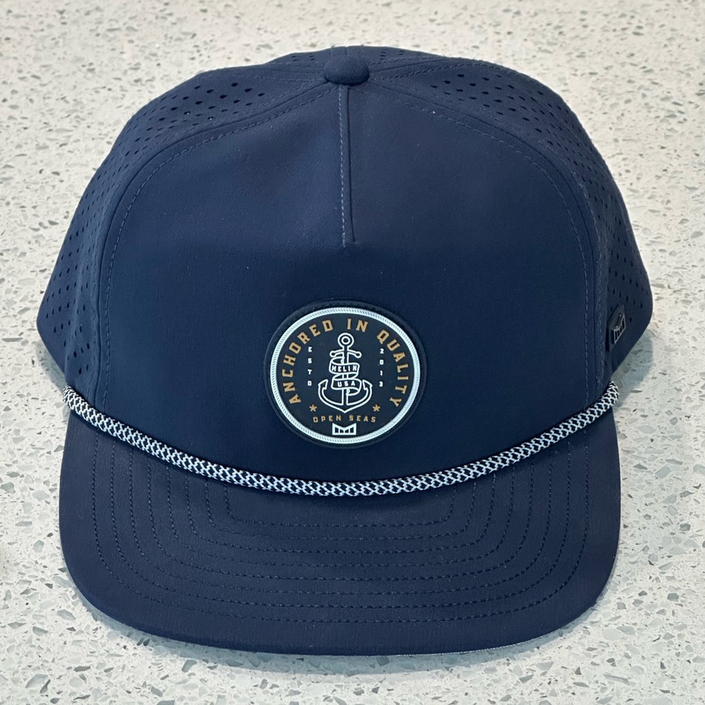 Navy Performance Rope-Trim Snapback Hat - Picture 2 of 10